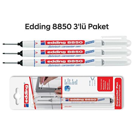 Edding 8850 Montaj İşaretleme ve Marangoz Kalemi 3'lü Paket