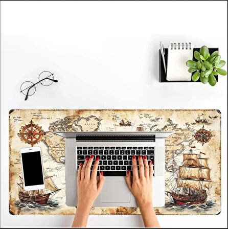 70X30 CM NOSTALJİK MACERA HARİTASI KAYDIRMAZ TABAN SPEED YÜZEY OYUNCU MOUSE PAD GAMİNG