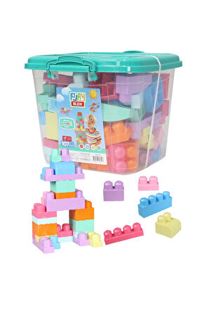 Play Blox 3127 Pastel Renkler Mega Blok Seti 107 Parça Kovalı