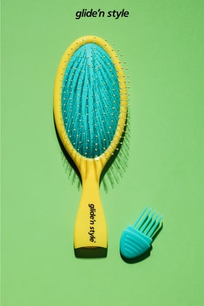 Groom -  Islak ve Kuru Saç Açma Tarama Fırçası Sarı
