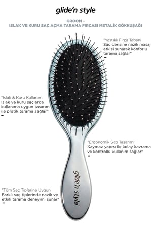 DeFacto Glide'n Style Metalik Gökkuşağı Açma Tarama Fırçası H4962AXNSWT1