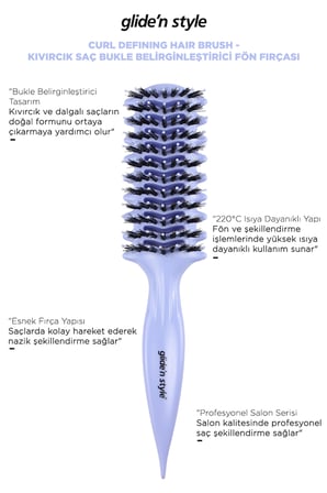 Curl Defining Hair Brush - Kıvırcık Saç Bukle Belirginleştirici Fön Fırçası