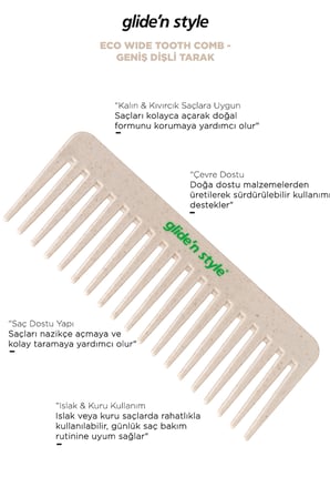 Eco Wide Tooth Comb - Geniş Dişli Tarak