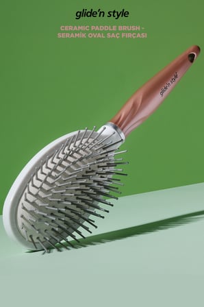 Ceramic Paddle Brush - Seramik Oval Saç Fırçası