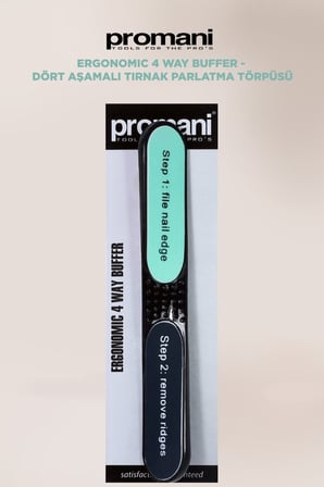 Ergonomic 4 Way Buffer -  Dört Aşamalı Tırnak Parlatma Törpüsü