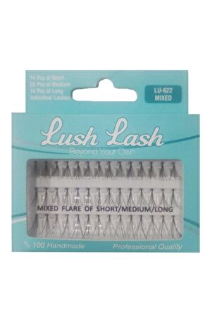 Lush Lash LU-622 Takma Kirpik Karışık Kısa Orta Uzun