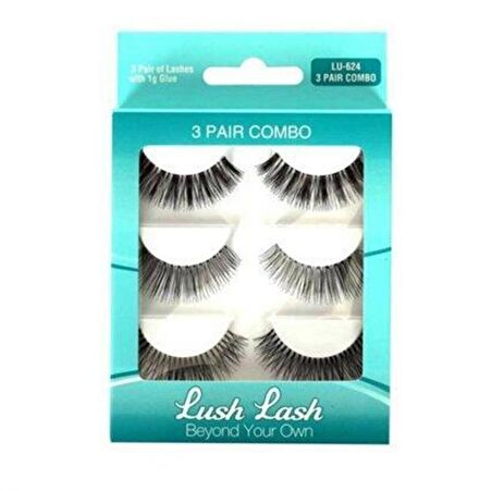 Lush Lash Lu-624 Takma Kirpik 3 Pair Combo