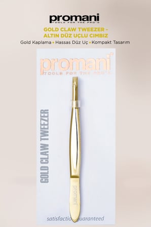 Gold Claw Tweezer - Altın Düz Uçlu Cımbız