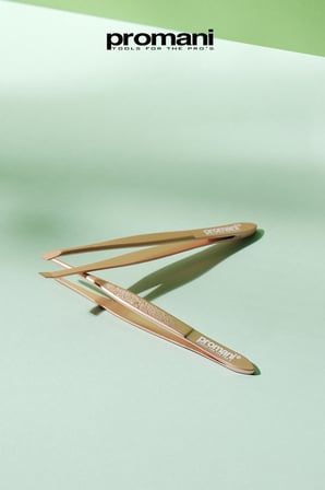 Rose Gold Slant/Point Tweezer Duo - Eğik ve Sivri Uçlu Cımbız İkilisi