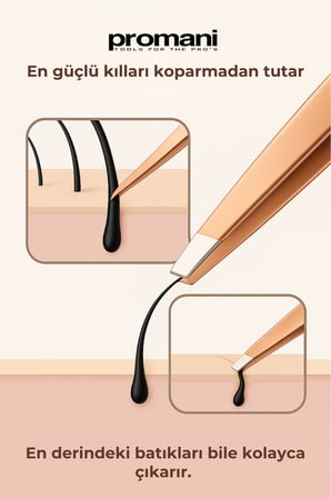 Rose Gold Slant/Point Tweezer Duo - Eğik ve Sivri Uçlu Cımbız İkilisi