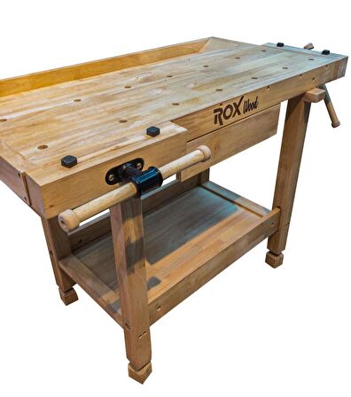 Rox Wood 0111 İki Mengeneli Hobi Ahşap Oyma Marangoz Çalışma Tezgahı 106 cm