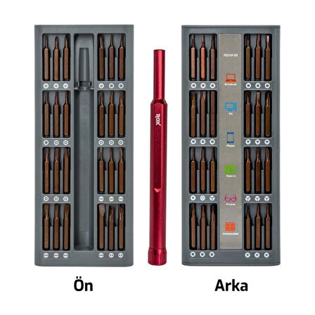 Rox 0157 Manyetik Elektronikçi Hassas Tornavida Seti 49 Parça