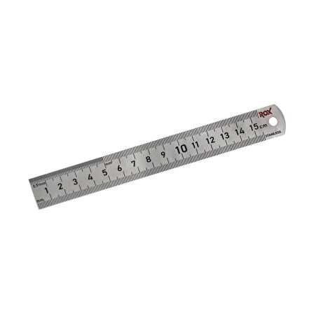Rox 0198 Çift Taraflı Çelik Cetvel 150 mm