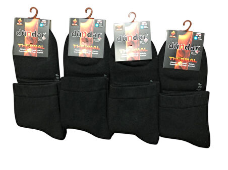 4 Lü Dündar Erkek Termal Havlu Kışlık Dikişsiz Konç Patik Çorap 40 - 44 No