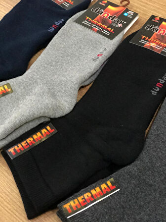 4 Lü Dündar Erkek Termal Havlu Kışlık Dikişsiz Konç Patik Çorap 40 - 44 No