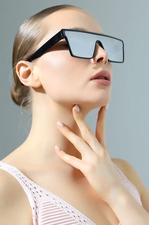 Kadın Yekpare Aynalı UV400 Güneş Gözlüğü 23020 c2 A
