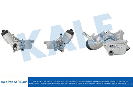 Opel Yag Sogutucusu Komple Astra J 10> 09> İnsignia A 09>17 08> Corsa D 07>14 06> Corsa E 15> 14> Mokka / - Kale 353405