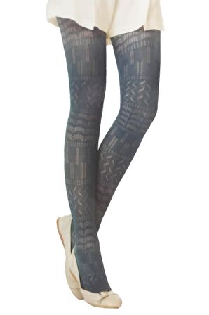 Daymod Daisy File Desenli Kadın Külotlu Çorap