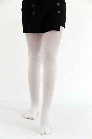NOKTA ÇOCUK KÜLOTLU ÇORAP BEYAZ