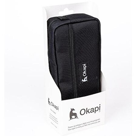 Okapi Kalem Çantası Oval Siyah OKP-135