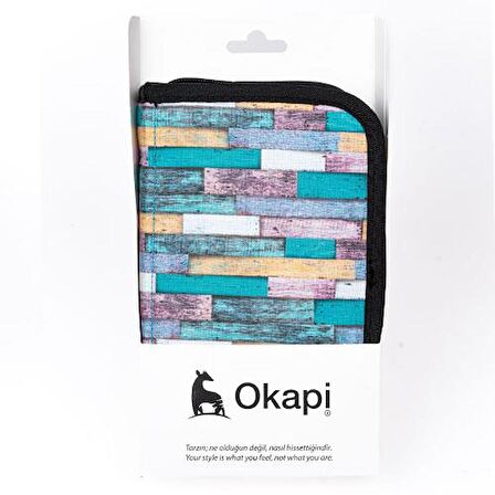 Okapi Kalem Çantası Tek Katlı Pastel Tuğlalar OKP-123