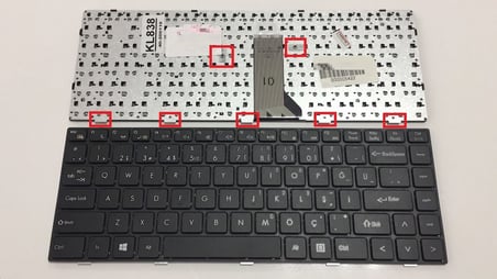 Grundig GNB 1450 B1 B8, JW6 Notebook Klavyesi, Laptop Tuş Takımı (Siyah TR) / KL0838