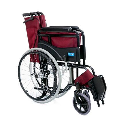 Comfort Plus DM809E Bordo Kumaş Standart Tekerlekli Sandalye