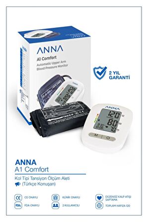 ANNA A1 COMFORT DİJİTAL KOLDAN ÖLÇER TANSİYON ALETİ TÜRKÇE KONUŞAN