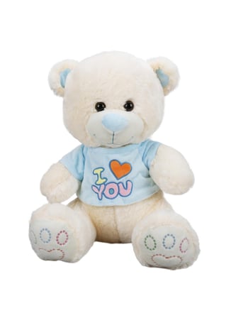 Sunman Beyaz Çocuk Peluş Oyuncak PELUŞ AYI OTURAN LOVE  40CM