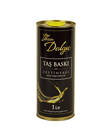 Dalgıç Taş Baskı Sızma Zeytinyağı 1 lt Teneke 