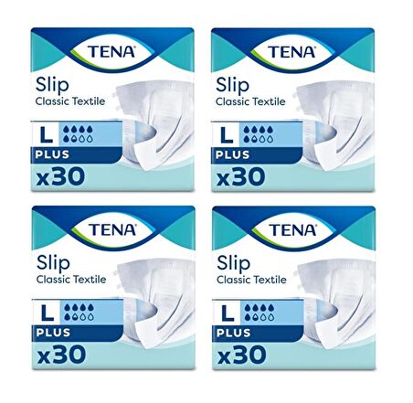 Tena Slip Classic Tekstil 5.5 Damla Hasta Bezi L 120 Adet Large