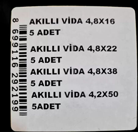 MULTİPACK MATKAP UÇLU VİDA SETİ (AKILLI VİDA)