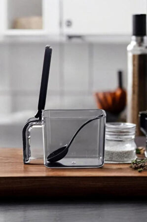 Kapris Standlı 12 Li Kendinden Yapışkanlı Kaşıklı Baharatlık Seti ST-266