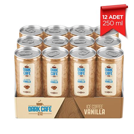 Dark Coffee Ice Coffee Vanilla 12 X 250 ml Soğuk Kahve