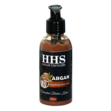 Hhs Argan Karma ve Yağlı Ciltler İçin Su Bazlı Yağsız Nemlendirici Yüz Bakım Kremi 150 ml