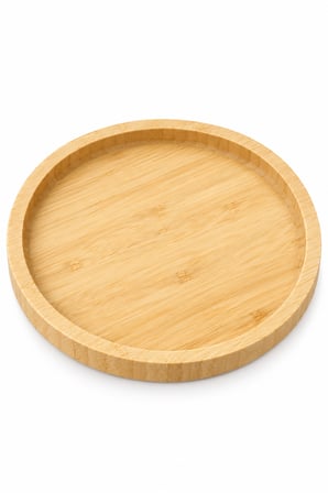 Yuvarlak Bambu Tabak (18X18X3 Cm)