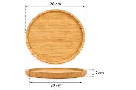 Bambu Oval Sunum Tabagi (28X20X2 Cm)
