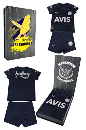 Fenerbahçe Orijinal Lacivert Mini Forma Set Hediyelik Ahşap Kutulu