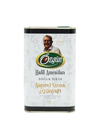 Özgün Zeytin Ve Zeytin Yağı Naturel Sızma Zeytinyağı 1 lt Teneke 