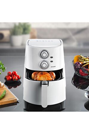 Schafer Thermochef Manuel Airfryer/Sıcak Hava Fritözü-Beyaz