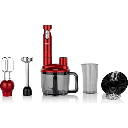 Schafer Chef Blend Mega 1500 W Set Mikser Kırmızı