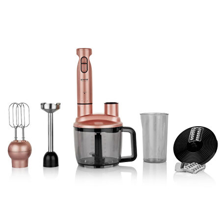 Schafer Chef Blend Mega 1500 W Set Mikser Rose Gold