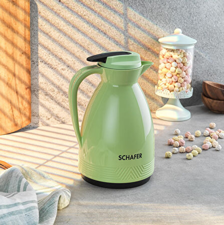 Schafer Kitchenhouse 1 L Cam Termos-Yeşil