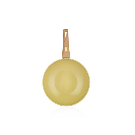 Schafer Fiesta Seramik Wok Tava 28 Cm-1 Parça-Yeşil
