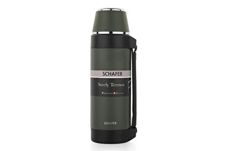 Schafer Steely Çelik Termos 1.5 Lt Yeşil