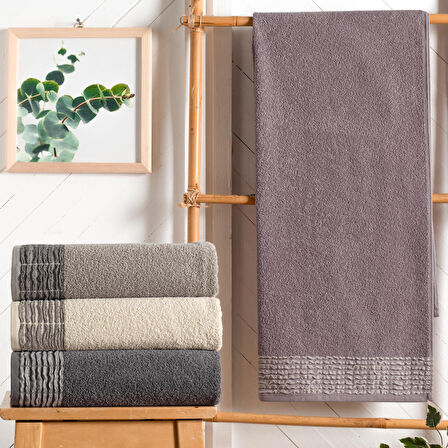 Schafer Line Armürlü Havlu 50x90 Cm-Lavanta