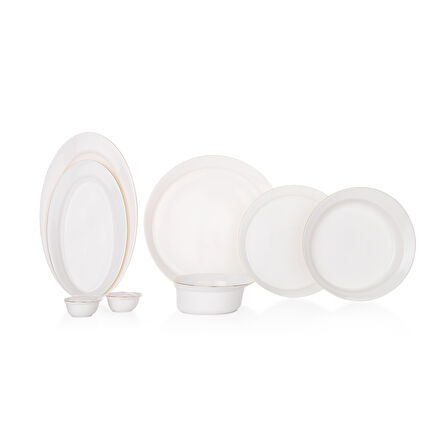 Schafer Superfine Bone Lux Yemek Takımı 56 Parça-Gold