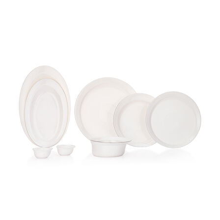 Schafer Superfine Bone Lux Yemek Takımı 56 Parça-Platin