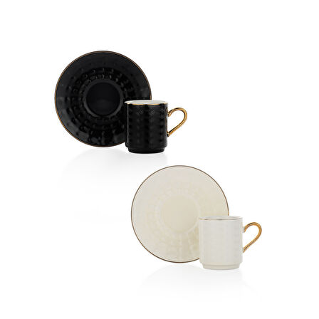 Schafer Glossy 6 Kişilik Kahve Fincan Seti 12 Parça-Asorti01