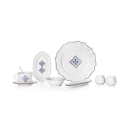 Schafer Fiora Kahvaltı Takımı 32 Parça-Lacivert